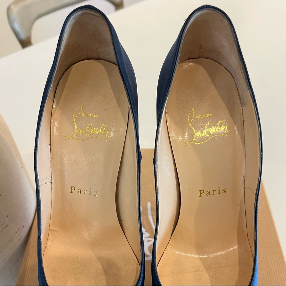 Christian Louboutin DAFFODILE 160 CREPE SATIN size 7.5 - Picture 4 of 15